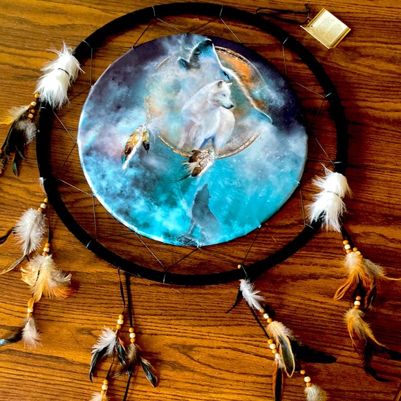 Dream Catcher Other - NWT Dream Catcher Big Size Round in Black Velvet CircleFeathers Beads